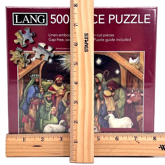 Lang 500 Piece Jigsaw Puzzle Nativity Scene The Lord Is My Sheperd Susan Winget - Picture 9 of 10